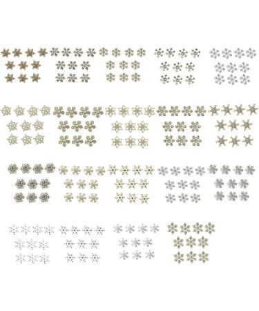 Stand Out With 10pcs 3D Art Alloy Snowflake Embellishments Fashionable Decorations X1231 - Buy Online on GoSupps.com