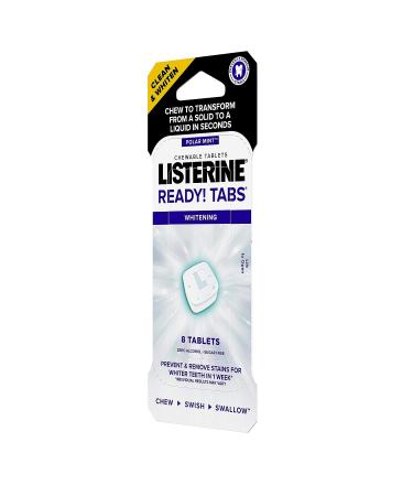 Listerine Ready! Tabs Whitening Chewable Tablets - Polar Mint Flavor - 8 ct (Sugar-Free, Gluten-Free) - Buy Online on GoSupps.com