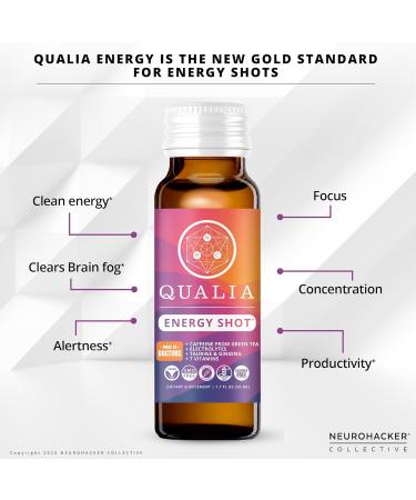 Qualia Energy Shot | Naturopathic Doctor-Formulated Energy Boost with Ginseng & B Vitamins | No Artificial Ingredients | Enhance Focus & Combat Brain Fog - Buy Online on GoSupps.com