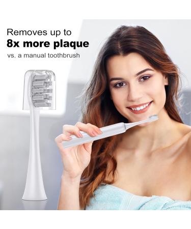 SARMOCARE Electric Toothbrush Replacement Heads - 6 Pack Soft Brush Heads (White) - Buy Online on GoSupps.com