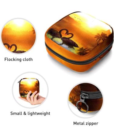 Black Swan Heart Shape Period Storage Bag | GIAPB Period Pouch & Travel Makeup Bag - Buy Online on GoSupps.com