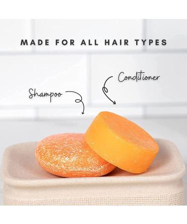 Fresh Citrus Shampoo and Conditioner Bar Set - 100% Natural, Vegan, Eco Friendly - Handmade in USA by Clever Yoga - Buy Online on GoSupps.com