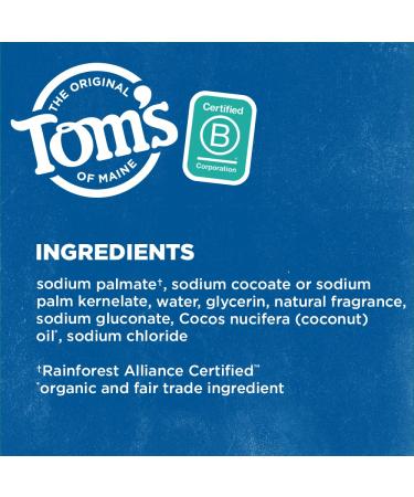 Tom's of Maine Natural Beauty Bar Soap - Creamy Coconut (5 oz, 6-Pack) with Virgin Coconut Oil - Buy Online on GoSupps.com