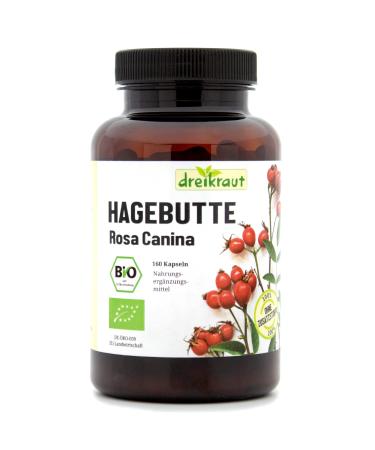 dreikraut organic rosehip capsules | 160 pieces | no additives | joint capsules | 500mg | German production