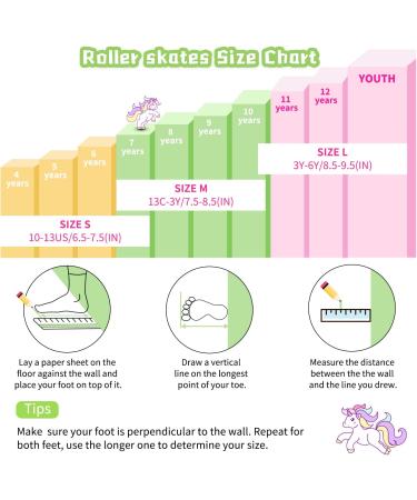 RATIKY Kids Roller Skates | Adjustable for Boys Ages 6-12 | 8 Light Up Glow Wheels | Outdoor Roller Skates for Girls | Pink Small Size - Buy Online on GoSupps.com