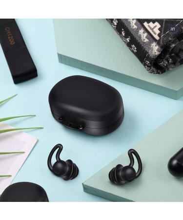 Comfortable Noise-Damping Silicone Ear Plugs - 2 Pieces for Sleep Travel Running & Concerts (Black) - Buy Online on GoSupps.com