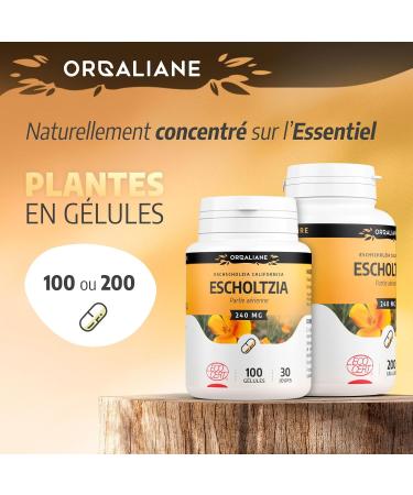 Escholtzia 240 mg - 200 capsules - Ecocert certified - Buy Online on GoSupps.com