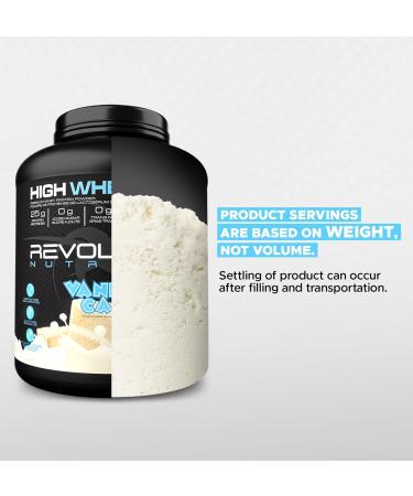 Revolution Nutrition High Whey Protein Powder Whey Isolate Superior Formula Gluten Free Lean Muscle Mass For Men & Women 25g of Protein Per Scoop 2.7kg 73 Servings (Vanilla Cake 6 Pound) Vanilla Cake 6 Pound - Buy Online on GoSupps.com