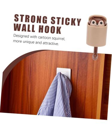 Alipis Coat Rack - Strong Sticky Wall Hook Squirrel Design - Size 1 Brown | International Shipping Available - Buy Online on GoSupps.com