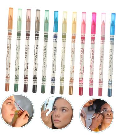 FOMIYES 12 Pcs Waterproof Eyeshadow Green Suit Pencil Eyeshadow Lip Liner Miss Water Proof Liquid Eyeliner - Buy Online on GoSupps.com