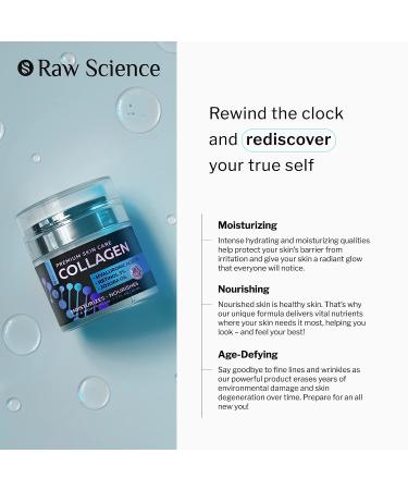 Raw Science Anti-Aging Collagen Face Moisturizer with Hyaluronic Acid - 1.7 fl oz - Buy Online on GoSupps.com