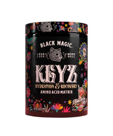 Black Magic Keyz Amino Acid Matrix Powder - Muscle Recovery & Endurance - EAA's BCAA's & Taurine - Keto No Sugar Caffeine Free - Strawberry Mojito - 14.81 oz