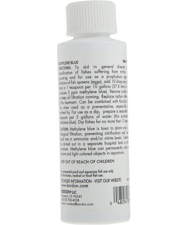 Kordon #37344 Methylene Blue 4-Ounce - Aquarium General Disease Prevention Treatment - Buy Online on GoSupps.com