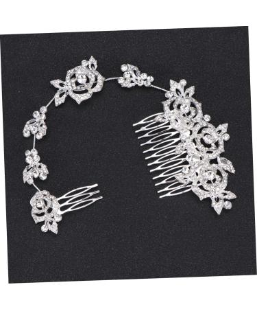 MAGICLULU Floral Rhinestone Hair Pin Hair Comb Long Issue Card Bride - Buy Online on GoSupps.com