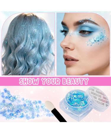  Kuvarix Face Glitter Powder 12 Colors Glitter Body Glitter Fluorescent Color Party Accessory Festival Accessory Halloween Makeup for Party Carnival - Buy Online on GoSupps.com