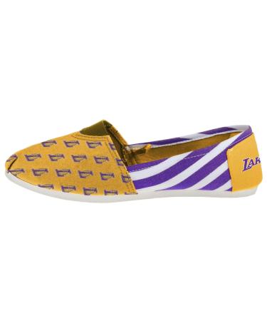 FOCO Womens NBA Team Logo Slip On Canvas Shoes Los Angeles Lakers 11-12 Team Color