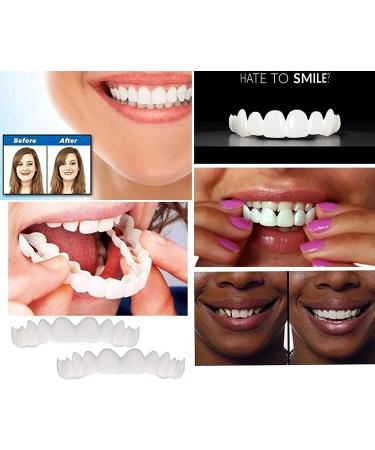 Upper and Lower Veneer Dentures for Women and Men - Natural Shade Fake Teeth - Instantly Fix Your Smile at Home! - Buy Online on GoSupps.com