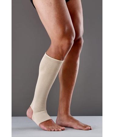 FUTURO Open Toe Heel Knee Length Stocking - Firm Compression 20-30 mm/Hg for All-Day Comfort - Beige Large Unisex - International Shipping Available - Buy Online on GoSupps.com