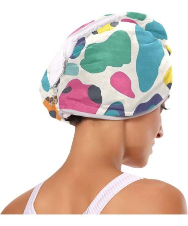 Colorful Leopards Hair Towel 2 Pack | Super Absorbent Quick Drying Hair Turbans for Women & Girls - Buy Online on GoSupps.com