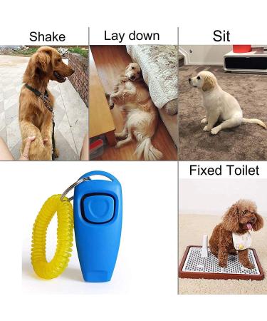 Dog Training Clicker BESUNTEK 2 in 1 Pet Training Whistle and Clicker Pet Training Tools with Wrist Bands Strap for Dog Puppy Cat (Pack of 10) - Buy Online on GoSupps.com