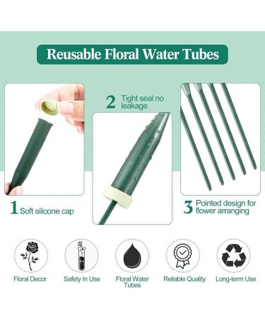 72 Pcs Floral Water Tubes with Rubber Caps for Fresh Flowers - 12 Inch & 6 Inch - Floral Arrangement Supplies - Buy Online on GoSupps.com