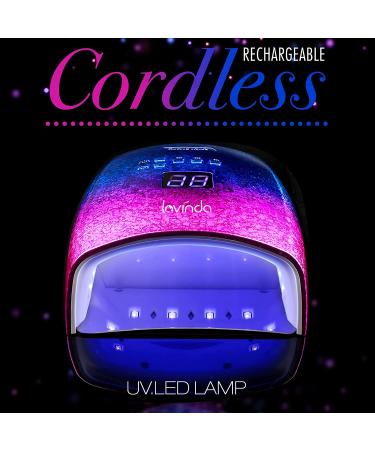 Lavinda 48W Rechargeable UV LED Nail Lamp - Cordless & Wireless Professional Nail Dryer for Acrylic Gel Nails - Multicolor - Buy Online on GoSupps.com