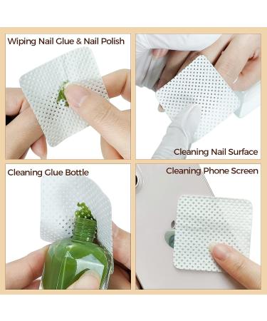 1080 PCS Non-Woven Lint Free Nail Wipes with Case - Gel Nail Polish Remover Pads - DIY Salon Supplies - Buy Online on GoSupps.com