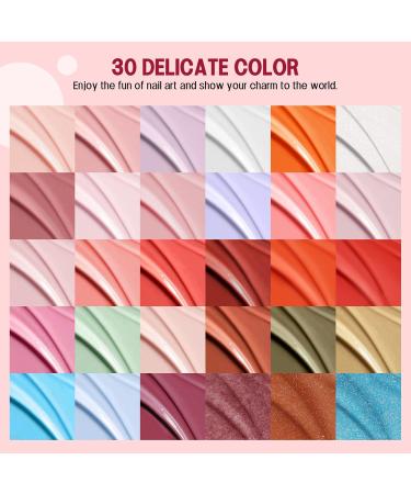 SAVILAND Jelly Gel Nail Polish Set - 30 Translucent Colors | Sheer Matte & Glossy Effects | Perfect for Nail Salons & DIY | Ideal Christmas & Holiday Gift - Buy Online on GoSupps.com