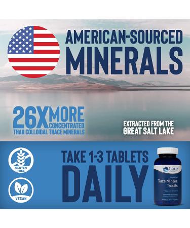 ConcenTrace Trace Mineral Tablets 300 Tab - pH Buffer, Magnesium, Ionic, Vegan, Gluten-Free - Hydration & Electrolytes - Buy Online on GoSupps.com