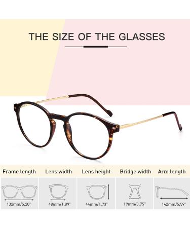 TSEBAN Round Blue Light Filter Glasses | Non-Prescription UV400 Eye Protection for Men & Women - Buy Online on GoSupps.com