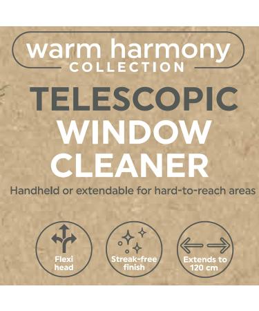 Salter LASAL71496 Telescopic Window Cleaner Handheld or Extendable for Hard-To-Reach Areas Flexi Head Streak-Free Finish Extends Up To 120 cm Removes Grime and Dirty Warm Harmony Collection - Buy Online on GoSupps.com