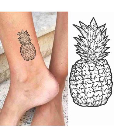 Dopetattoo Pineapple Hawaiian Temporary Tattoos - 6 Sheets for Men and Women | Neck, Arm, Chest Fake Tattoos - Buy Online on GoSupps.com