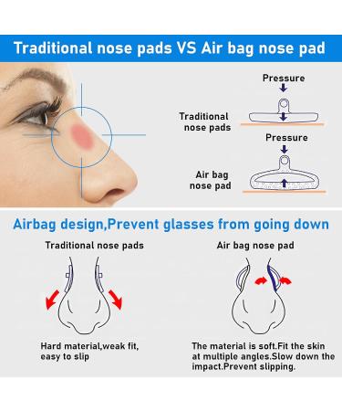 Bewudy Glasses Repair Set - 25 Pairs Silicone Anti-Slip Nose Pads Self-Adhesive Screws & Cleaning Cloth - Perfect for International Shipping - Buy Online on GoSupps.com
