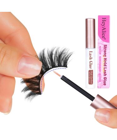 HeyAlice Lash Bond Strong Hold Eyelash Lashes Pack False 17mm Eyelashes Bulk