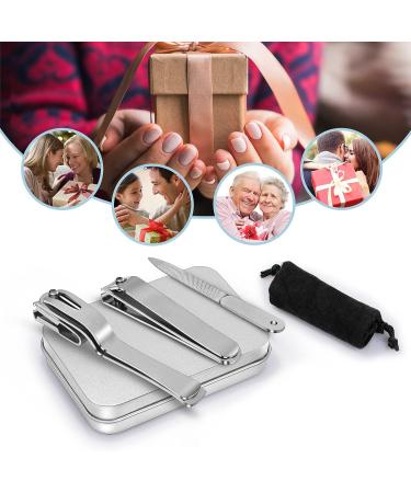 DR.MODE Nail Clipper Set for Men & Seniors - Stainless Steel Fingernail & Toenail Clippers with 360 Rotary Head and Nail File Storage Box - Buy Online on GoSupps.com