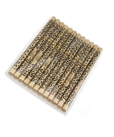 FRCOLOR Set 12pcs Waterproof Brow Pencil Eyebrow Pencil with Brush Iron Tube Eyebrow Powder Leopard Print