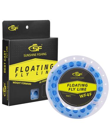 SF Fly Fishing Floating Line with Welded Loop Weight Forward Fly Lines 90FT WF2 3 4 5 6 7 8 9F Sky Blue-90FT WF5F 90FT