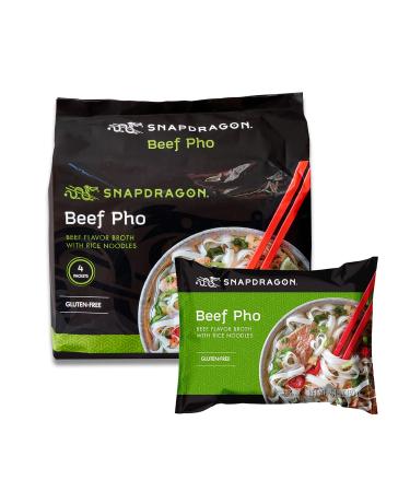 Snapdragon Beef Pho Instant Noodle Packets 4-Pack | 8.4 oz (4 Pack) Beef 8.4 Ounce (Pack of 4)