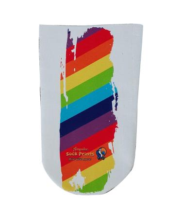 Heal with Appeal Amputee stump sock Rainbow Splatter Brush Stroke V1 3Ply stump sock