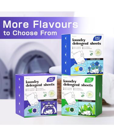 Soulink Lavender Laundry Detergent Sheets - Eco-Friendly Plant-Based Hypoallergenic 240 Loads No Plastic Jug - 240 Count - Buy Online on GoSupps.com