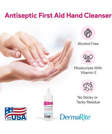Hand-E-Foam Alcohol Free Hand Sanitizer Pump - Moisturizing Foam with Vitamin E 8 oz | No Rinse Non-Drying Antiseptic Cleanser - Ideal for International Shipping - Buy Online on GoSupps.com