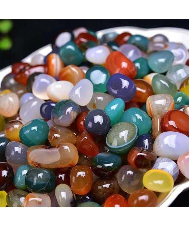 Natural Crystal Rough 50g/200g Natural Colorful Granular Agate Crystal Stone Degaussing Home Decor Garden Flowerpot Decoration Fish Tank Decor 1pack(50g) Light Grey - Buy Online on GoSupps.com