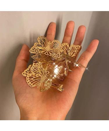 JCYOYO 4 Hair Clips Sequined Butterfly Foldable Hair Clips Metal Hair Clips Bridal Hair Clips Decorative Girls Women's Decorative Headdresses - Buy Online on GoSupps.com