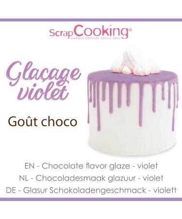 Scrapcooking Drip Cake Glaze Violet 130g - Quick-Dry Cake Decoration for Drip Cakes Cookies Donuts - Perfect for Birthdays & Halloween - Buy Online on GoSupps.com