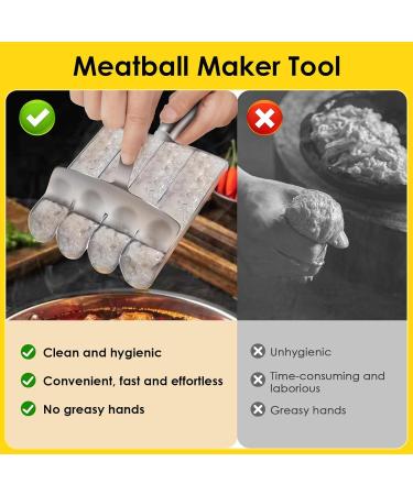 Meatball Maker Tool Safe Stainless Steel Meatball Making Convenient Meatball Scoop Ball Maker Solid Easy to Clean Meatball Making Set Multipurpose Cooking Tool for Cooking CA(Style 1) - Buy Online on GoSupps.com