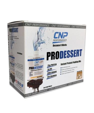 CNP Pro Dessert - Instant Protein Pudding, Ready to Mix, Just Add Water, Zero Sugar, 25g Protein, 10 Servings Per Box (10pc - Chocolate)