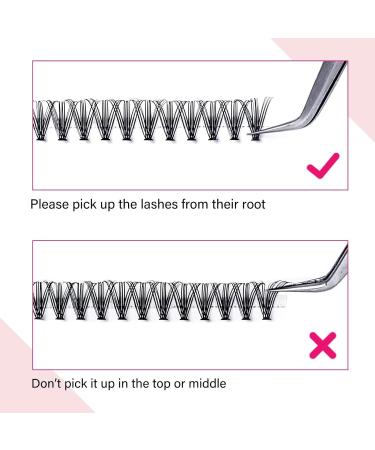 D Curl 13mm 20D 0.07 Cluster Lash Extensions - 200Pcs | DIY Eyelash Extensions at Home - Buy Online on GoSupps.com