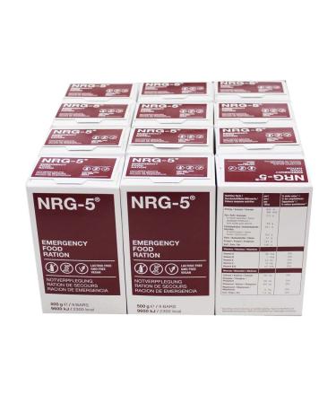 NRG5 12 x 500 g emergency food 9 bars each