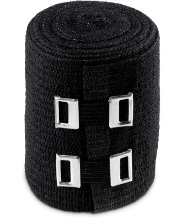 ACE 4 Elastic Bandage with Clips - Black | Ideal for Leg, Shoulder & More | 1 Count - Buy Online on GoSupps.com