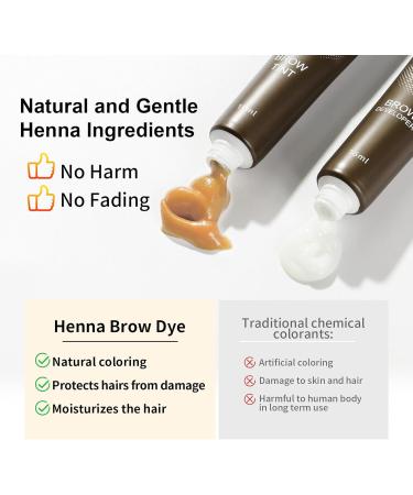 Eyebrow Tint Kit Coffee Hen-na Semi-Permanent Professional Coffee Tint Kit Long-Lasting and Safe Results Eyebrow Dye DONG RHYME Multi-Purpose Eyelash Tint Kit Easy to Use at Home - Buy Online on GoSupps.com